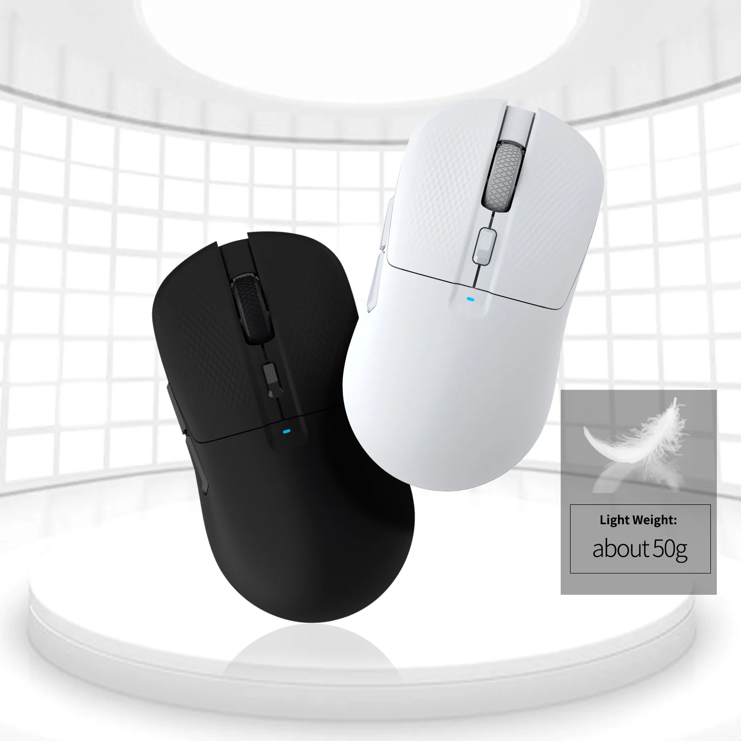 50 Grams Wireless Gamer Mouse PAW3395 OEM Customized Wired Wireless Gaming BT Mouse 2.4G UP to 26000  DPI