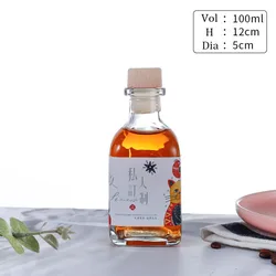 Custom 500ml Empty 700ml 250ml Stackable Square Flat Whiskey Lliquor Vodka Transparent Wine Glass Bottle Litre Bottle With Lid