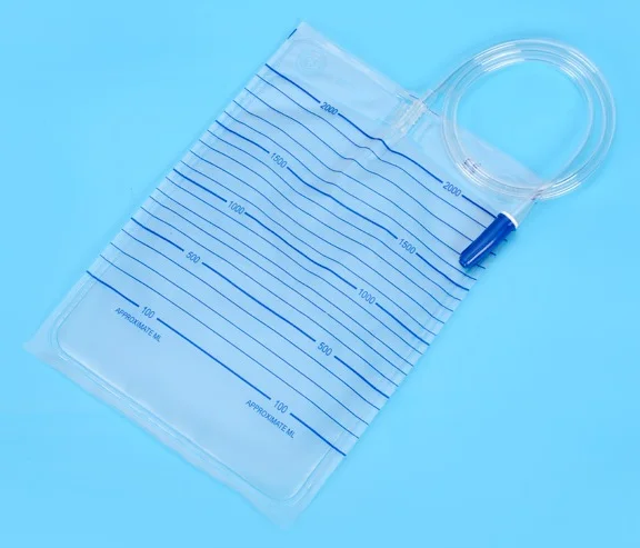 Manufacturer adult baby collection leg drainage disposable urinal collector urine bag with push pull valve