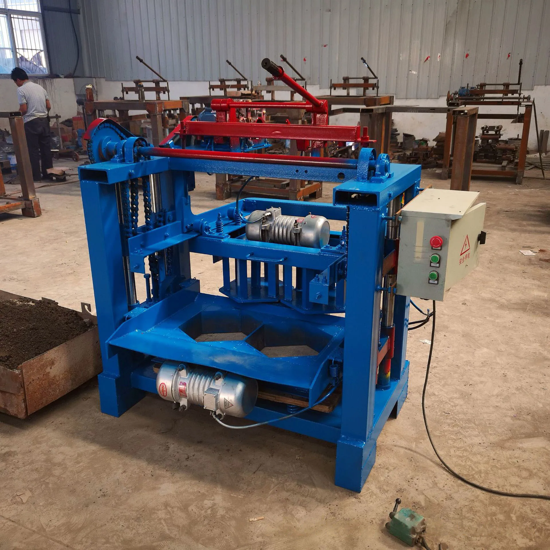 Automatic interlocking soil cement concrete block machine brick making machinery for make bricks