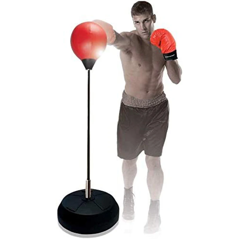 Adults Kids Adjustable Height Stand Sports Gym Home Exercise Entertainment Relax Standard Gloves Punching Bag Boxing Equipment
