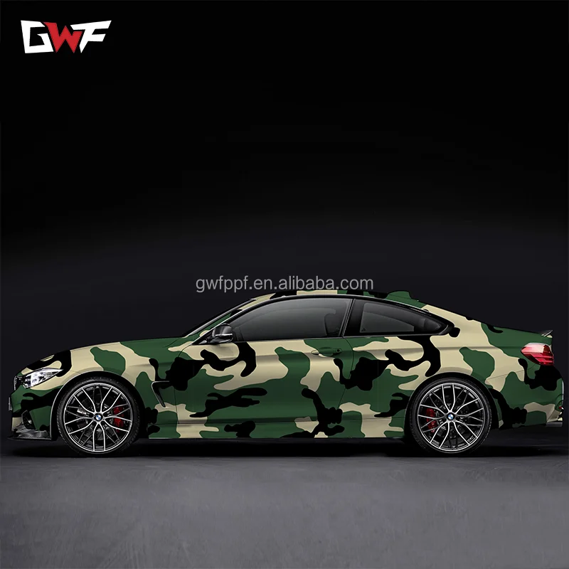 GWF Green Army Camo Camouflage Car Vinyl Film Sticker DIY Motorcycle Automobiles Accessories Decorate Sticker vinilos para autos