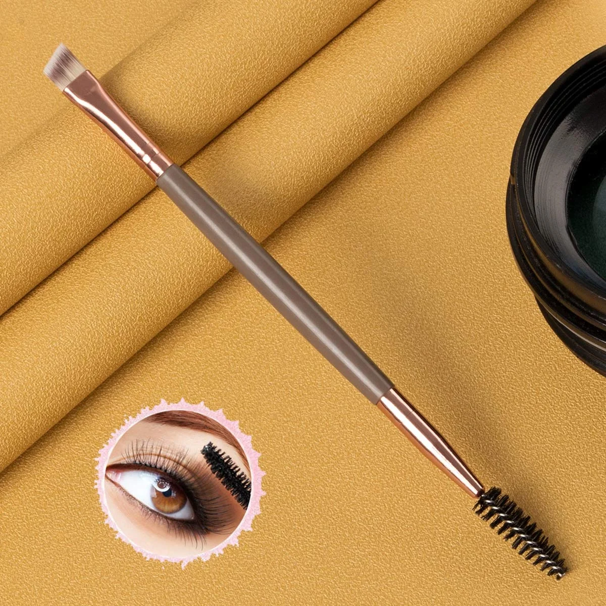 Luxury Dual Fluffy Eye Applicator Liner Shadow Brow Makeup Brush Square Angle Eye shadow Blending Concealer Eyebrow Brushes