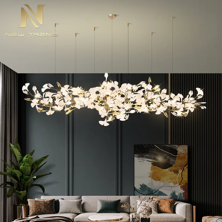 Custom Project Indoor Decoration Villa Hotel Lobby Chandelier Modern LED Pendant Light