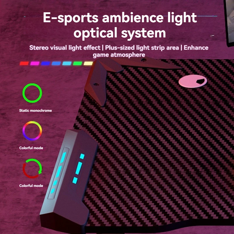 2024 YOUTAI Modern Wholesale Z Structure Design Gaming Desk Gaming Table With Led Light