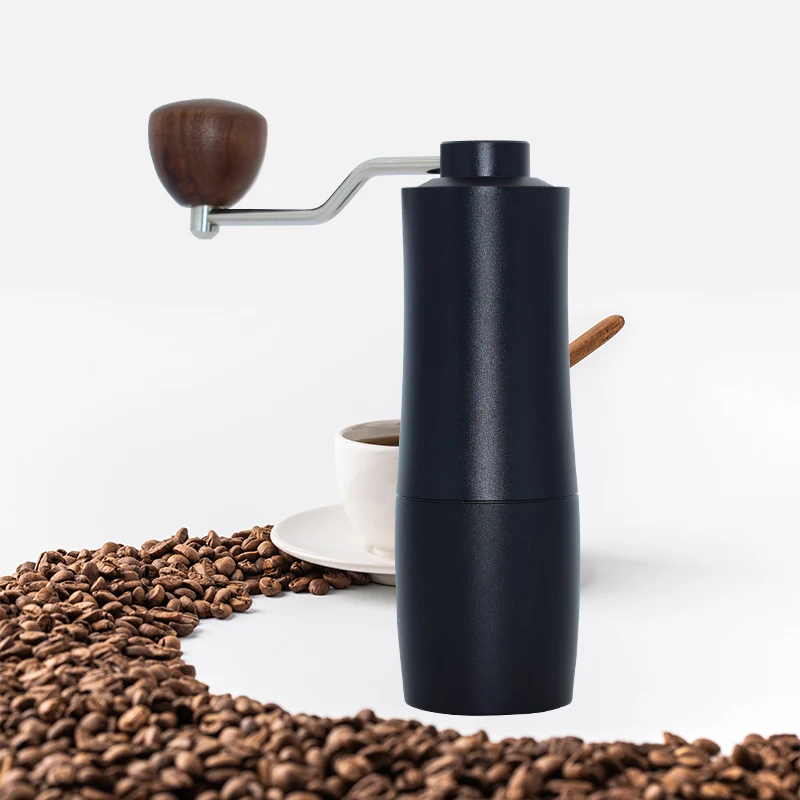 Fine Multistage Regulation Beach Fresh Grind Electric Wooden Coffee Grinder 2022