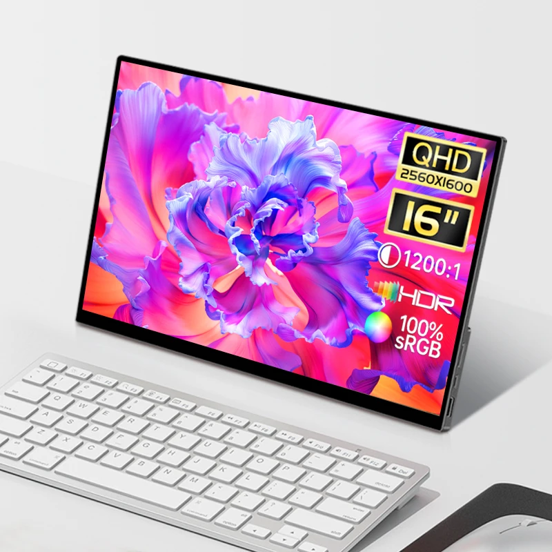 16 inch 1600P 300Nits IPS HDR FreeSync Office Gaming 10 point touch Monitores Portatiles Portable Monitor
