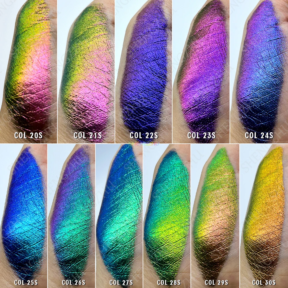 Cosmetic Grade Color Shift Chameleon Mica Color Loose Aurora Eyeshadow Multichrome Pigment Powder