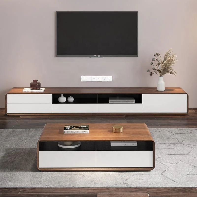 Newest Style Wood Tv Stand Cabinet Modern Living Room Furniture Set TV Unit Table Storage Cabinets