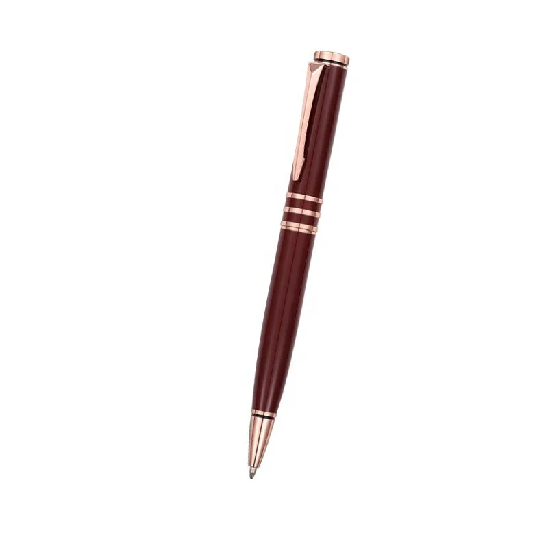 Rose Gold Twist Heavy Metal Ballpoint Pen With Gift Box Customized Pen Logo Advertising Pen