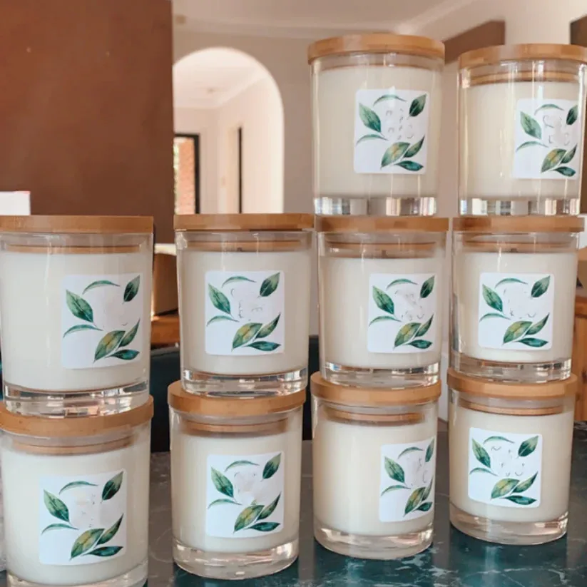 New Arrival Lighting Lover custom luxury Christmas popular soy wax handmade home fragrance oil glass jar scented candle