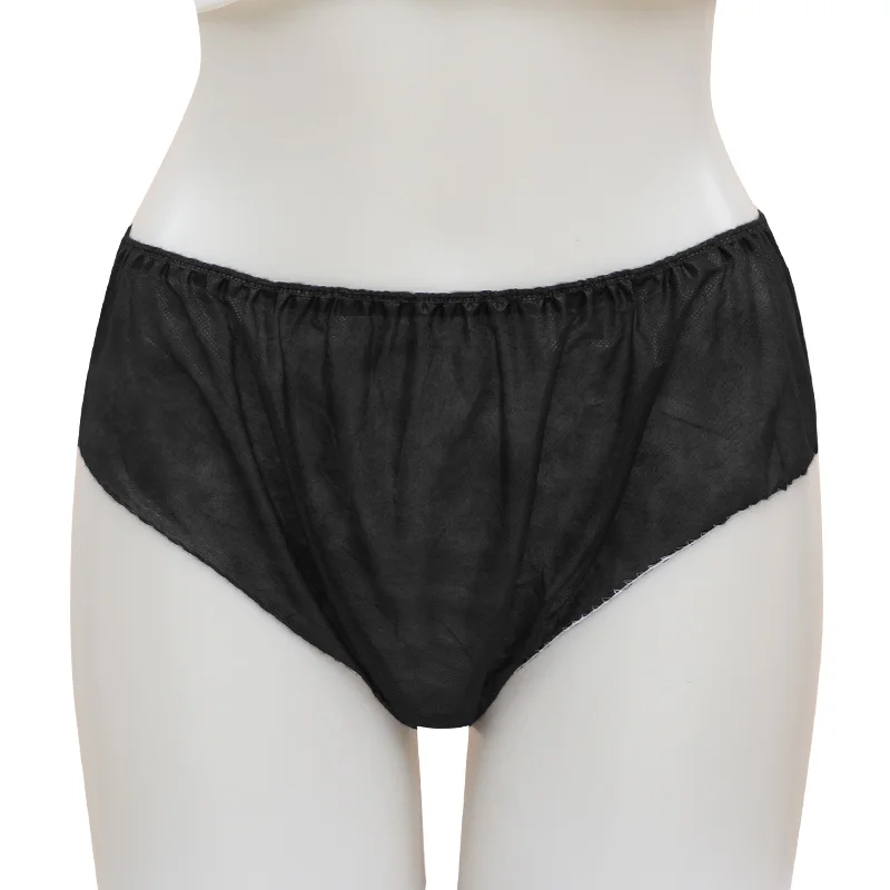 Stock biodegradable environmentally friendly non-woven SPA underwear disposable briefs handmade G-STRING disposable underwear