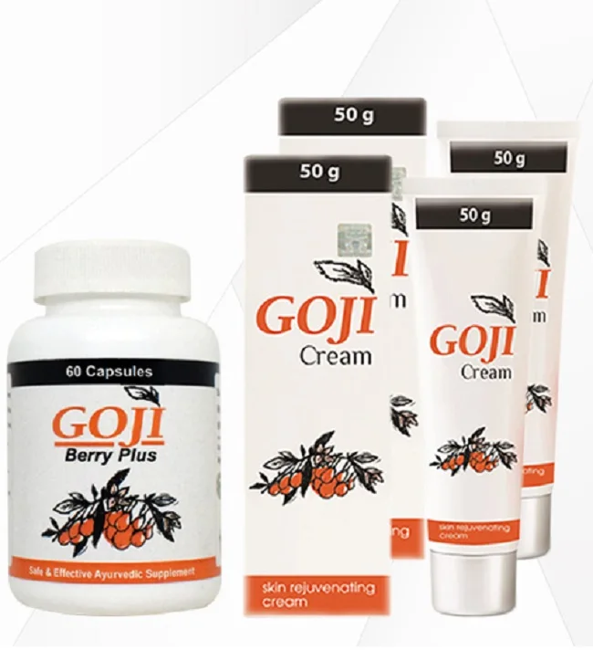 Goji Herbal OEM Cream And Berry Plus Capsule Remove Eye Dark Circle Youthful And Glowing Skin Use Men And Women