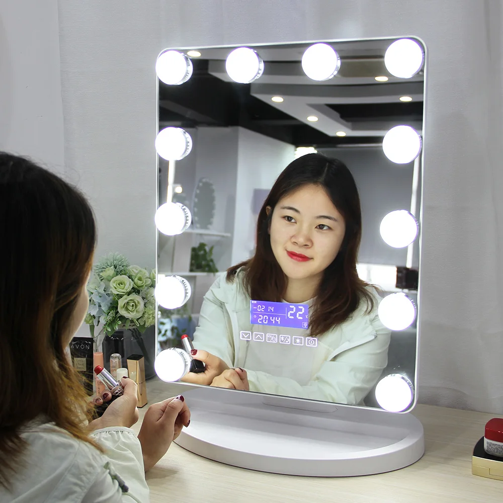 Table Top Beauty Cosmetic Touch Screen LED Vanity Makeup Mirror  Hollywood Mirror From Dongguan JiTai