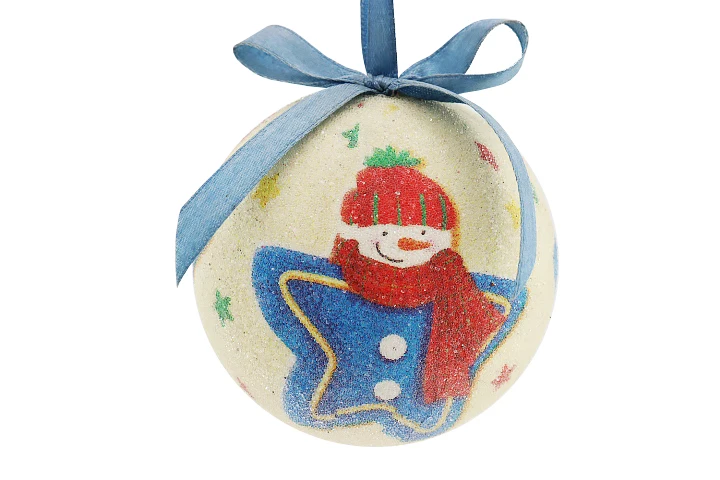 Wholesale Custom 7.5cm Ornaments 6pcs Christmas Baubles Paper foam Christmas balls set Christmas Ball For Xmas Tree Decoration