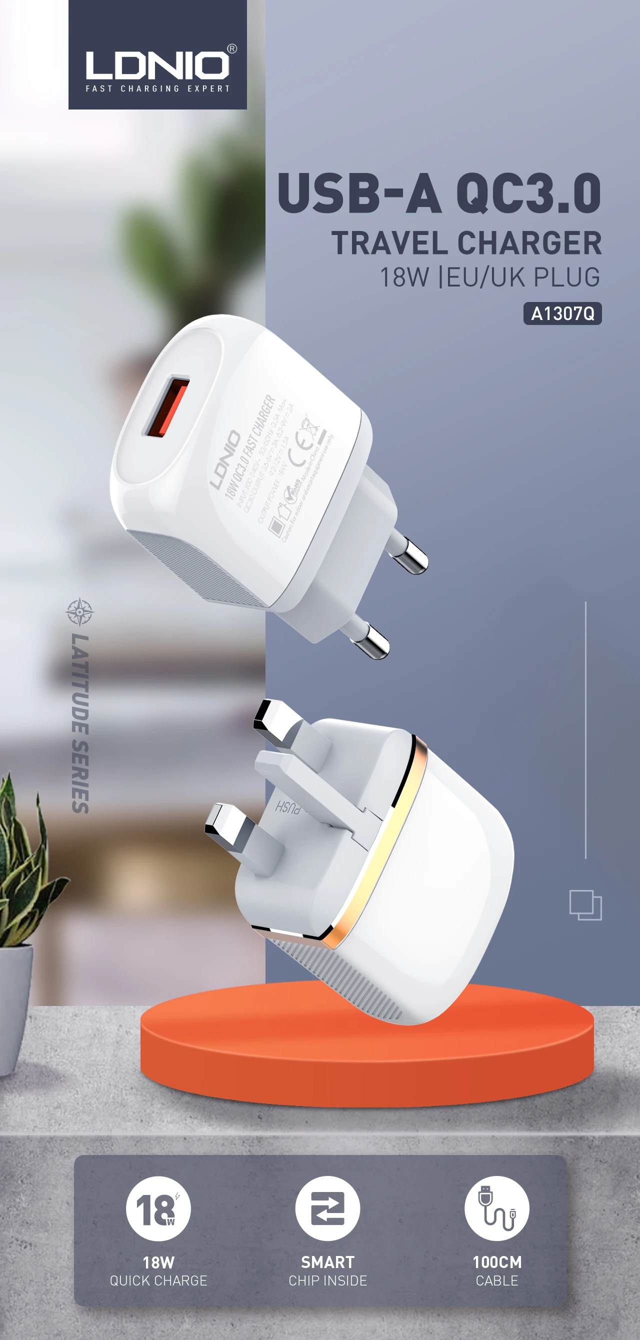 QC3.0 Fast Charging Wall chager 