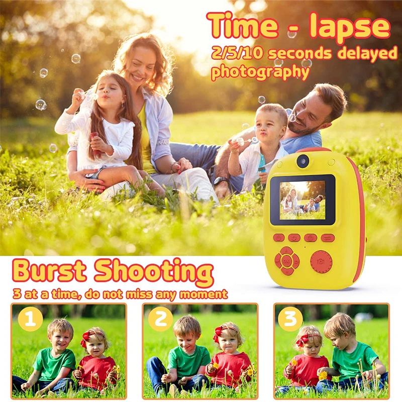 Wholesale Smart Educational Toys Photo Video Kids Camera 2 Inch Children Instant Print Camera