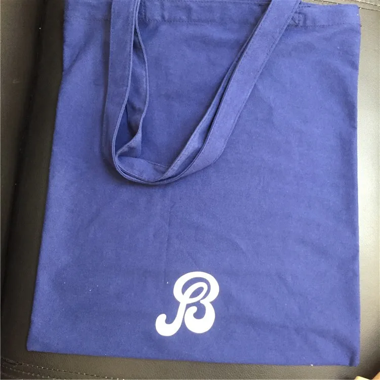 Factory Custom Oem Classic Canvas Tote Shoulder Bag Shopping Blue Canvas Bags Tote 8oz Cotton Tote Bag Canvas