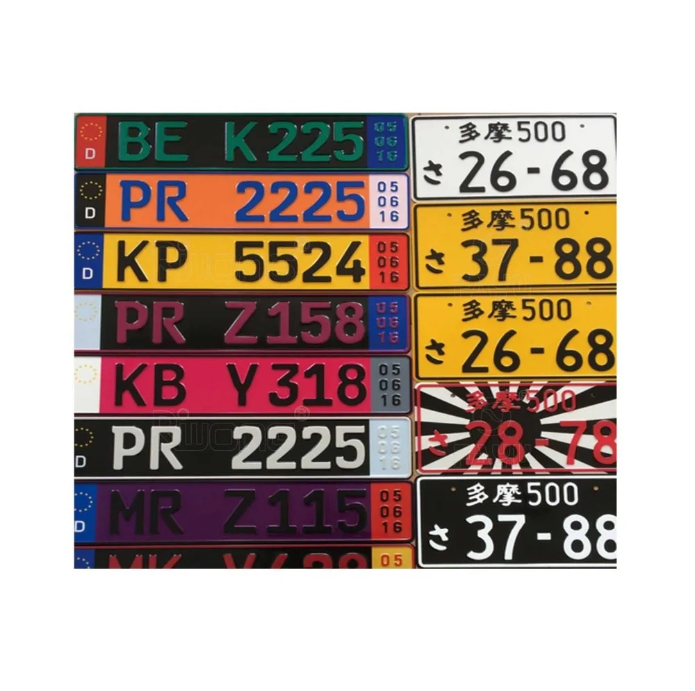 tourist license plate souvenirs