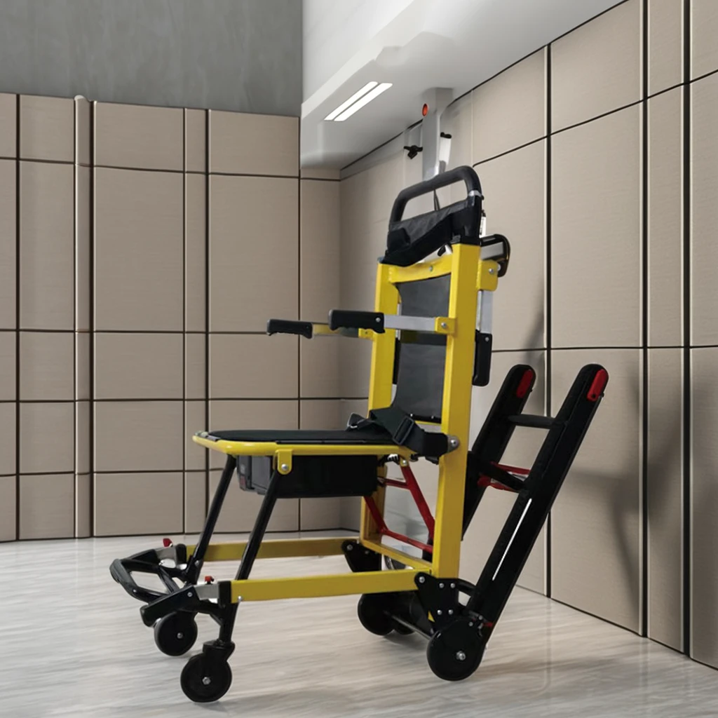 Portable Electric Power Stair Climber Dolly Cart Battery Crawler with Belt Aluminium Wheelchair Targeted for Climbing Stairs