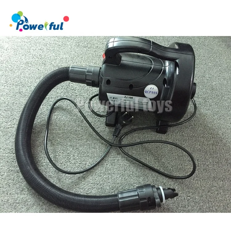 Electric air pump, small air blower for inflatables with different plug