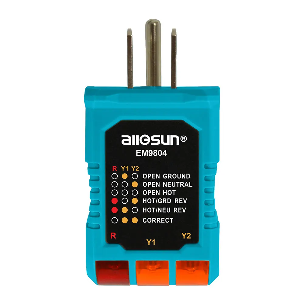  Allsun EM9804 УЗО прибор для проверки патронов обнаружения дефектных проводки в 3-жильный штепсельные