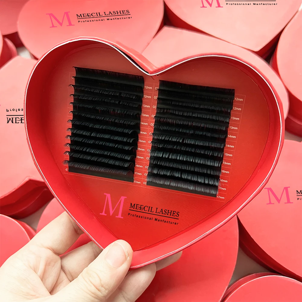 silk classic individual lashes extension trays dark black silk mink lash extension supplies