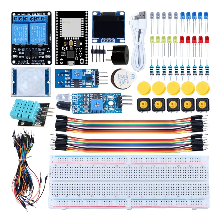 Factory WiFi IoT ESP32 Learning Kit DIY C/C++ Code Starter Kit ESP32 Development Board ESP-32S ESP32 WiFi Kit With PDF Tutorial
