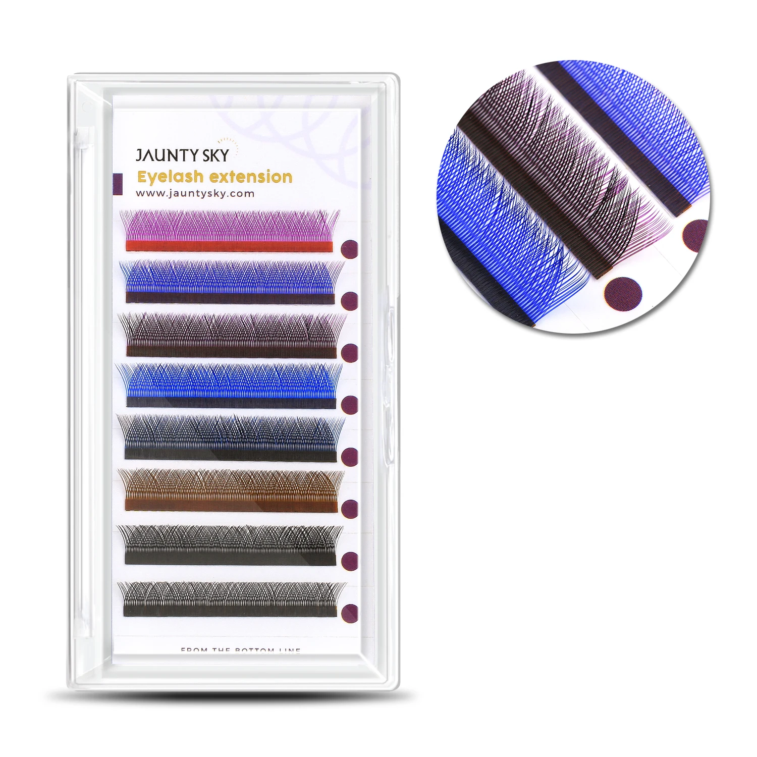 Jaunty Sky Wholesale Handmade Private Label YY Shape Colored Lash Extensions Custom DIY Volume W Eyelash Extension Kits