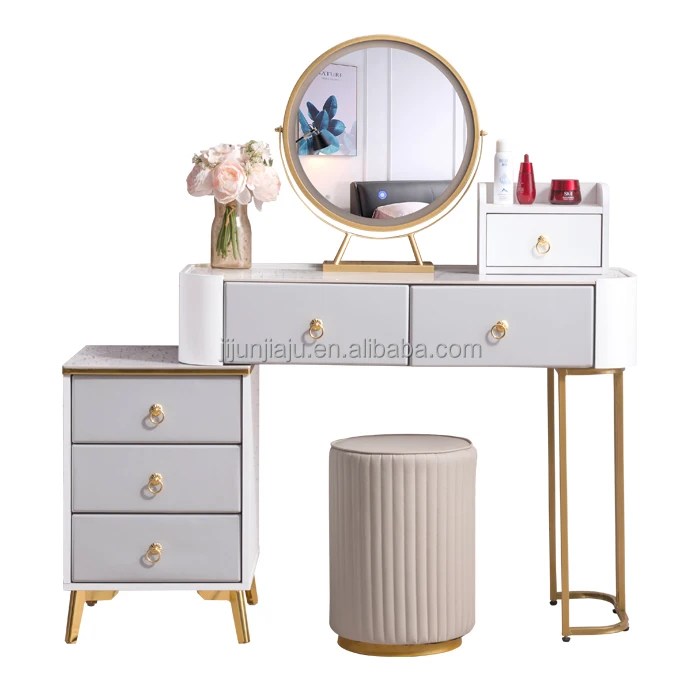 Большой современный европейский туалетный столик для макияжа с зеркалом