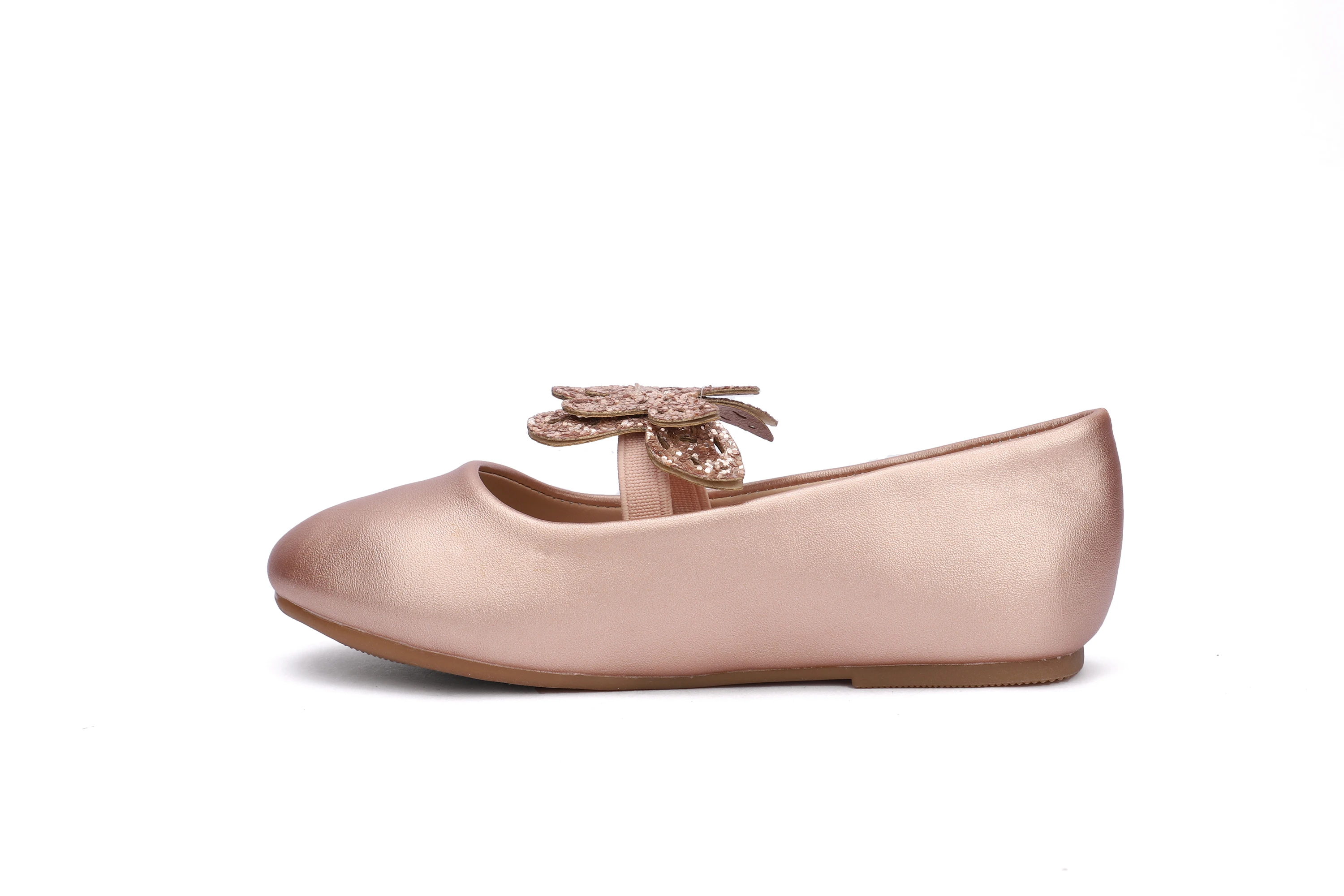 
2020 fashion casual Children princess butterfly knot Single shoe flat black casual shoes for girls 