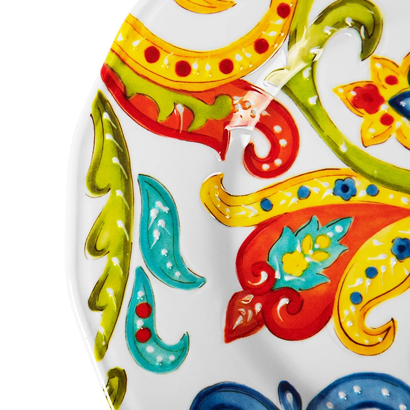 Круглая тарелка из меламина для вечеринки