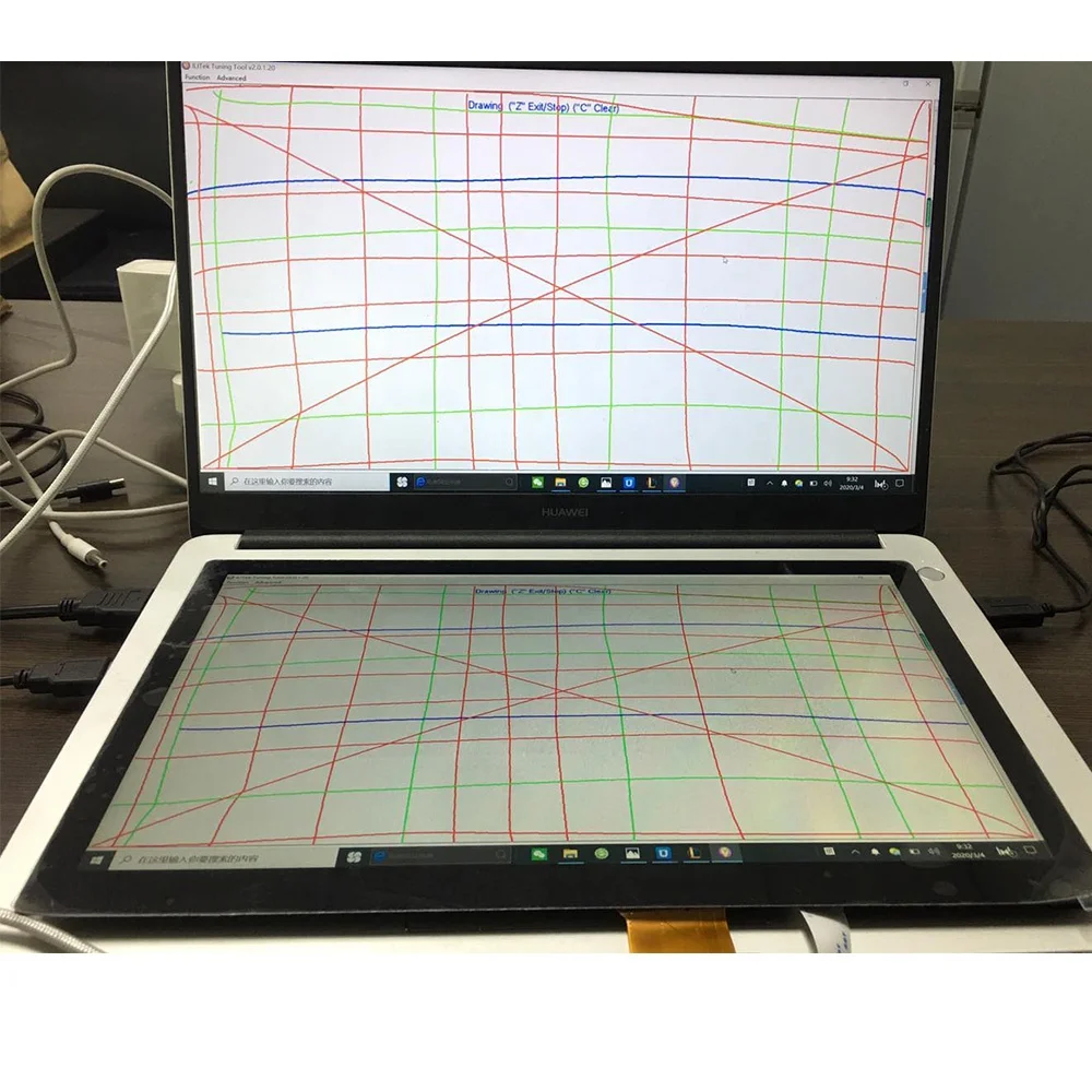 Usb IIC interface multi touch pcap10.1 inch capacitive 3M compatible touch glass with EETI controller