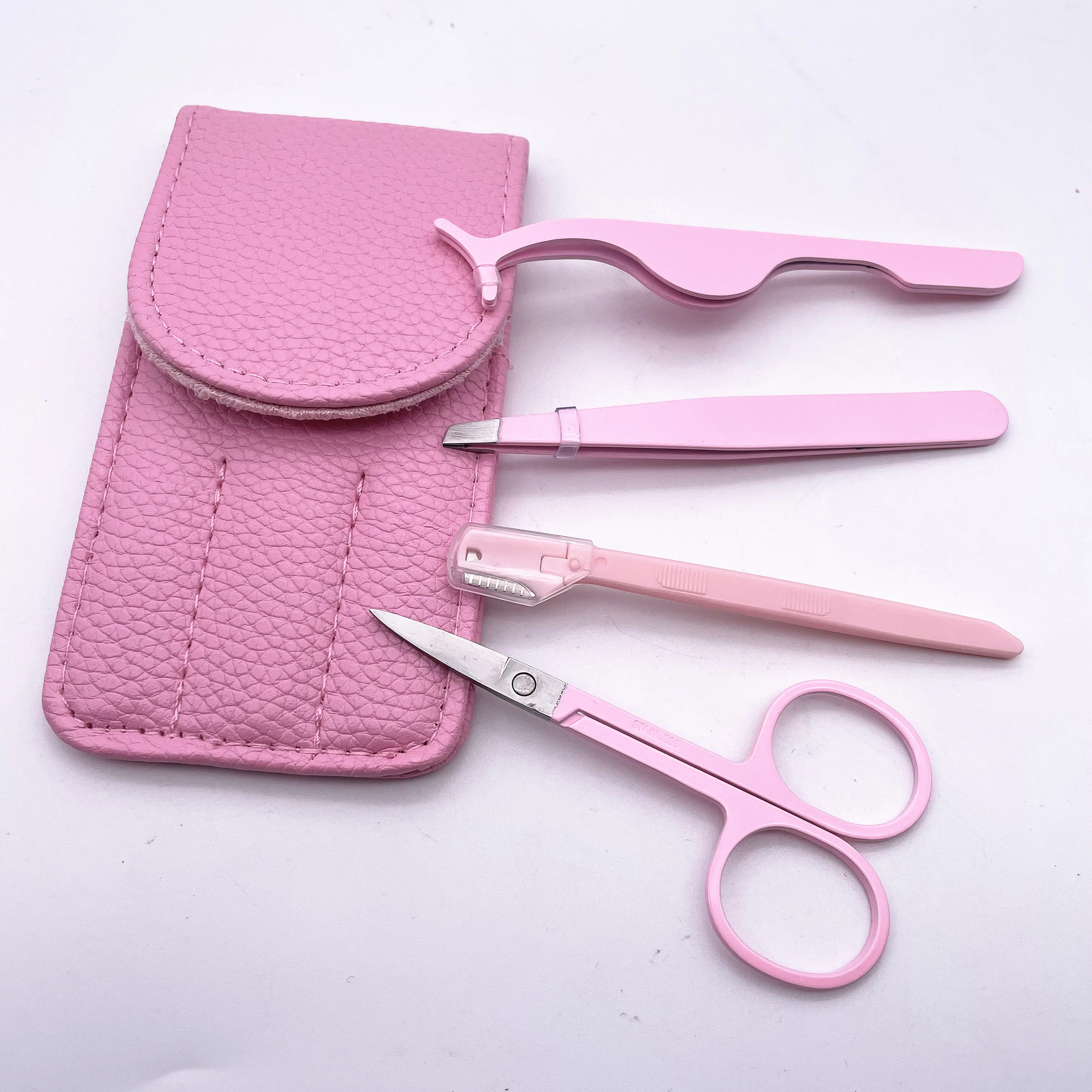 Набор аппликаторов для ресниц из нержавеющей стали, розового и золотого цвета