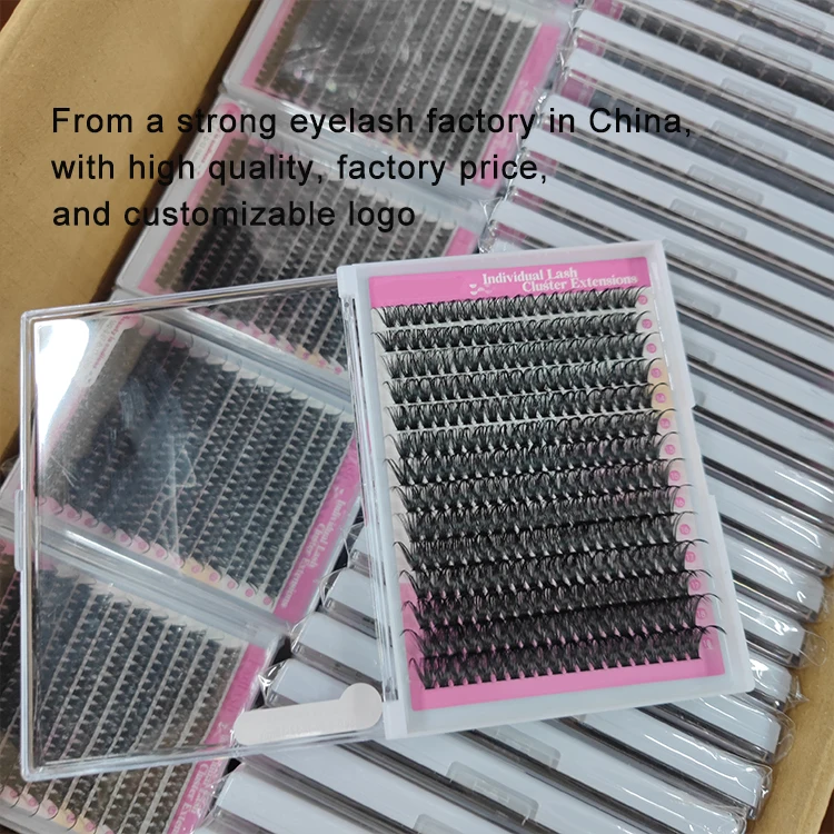 Individual Pre Cut Segmented Eyelashes Diy Lash Extension Lashes Wholesale Private Label Mink Cluster 3d Fluffy Lash Clusters