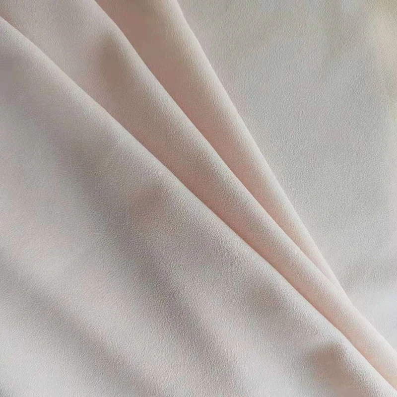 Wholesale Custom 100 Polyester Elasticity Chiffon Fabric 75D Crepe Wrinkled Stretch Chiffon Fabric