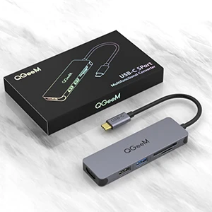  QGeeM 5 in 1 USB C to HDMI Adapter 4k Multiport Type-C Hub Compatible with MacBook Pro 13/15 Surface