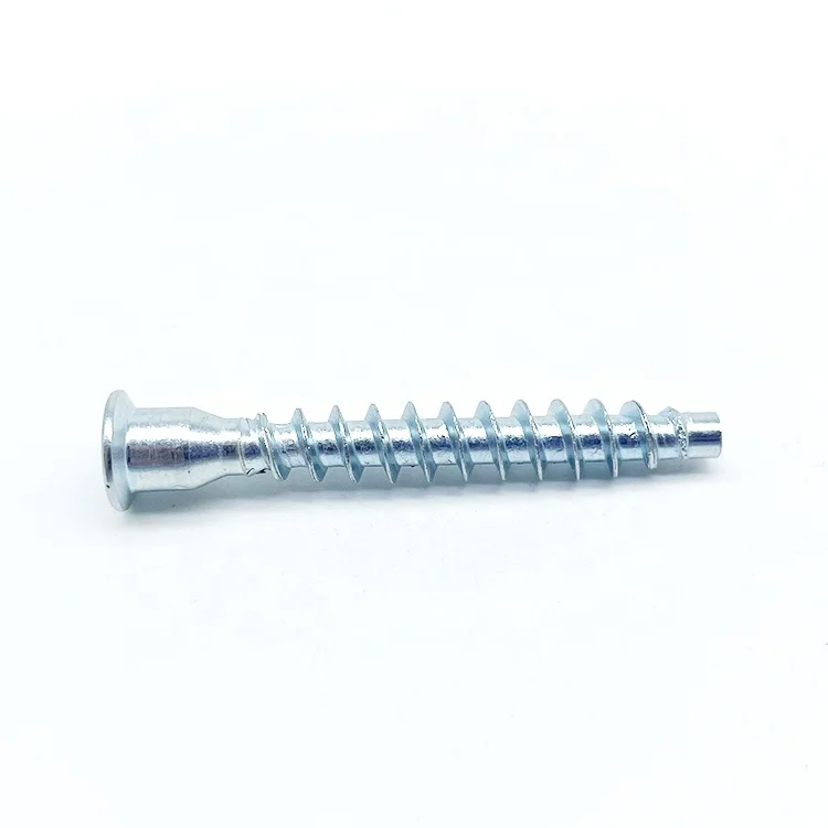 Carbon Steel Blue Zinc Plated Metric Flat Point Allen Socket Furniture Wood Confirmat Screw 5x50