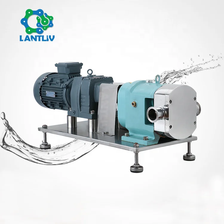 Food Grade Rotary Lobe Pump High Viscosity Syrup Jam Sanitary Transfer Pump SS316L 3kw Positive Displacement Pump For Seasonings