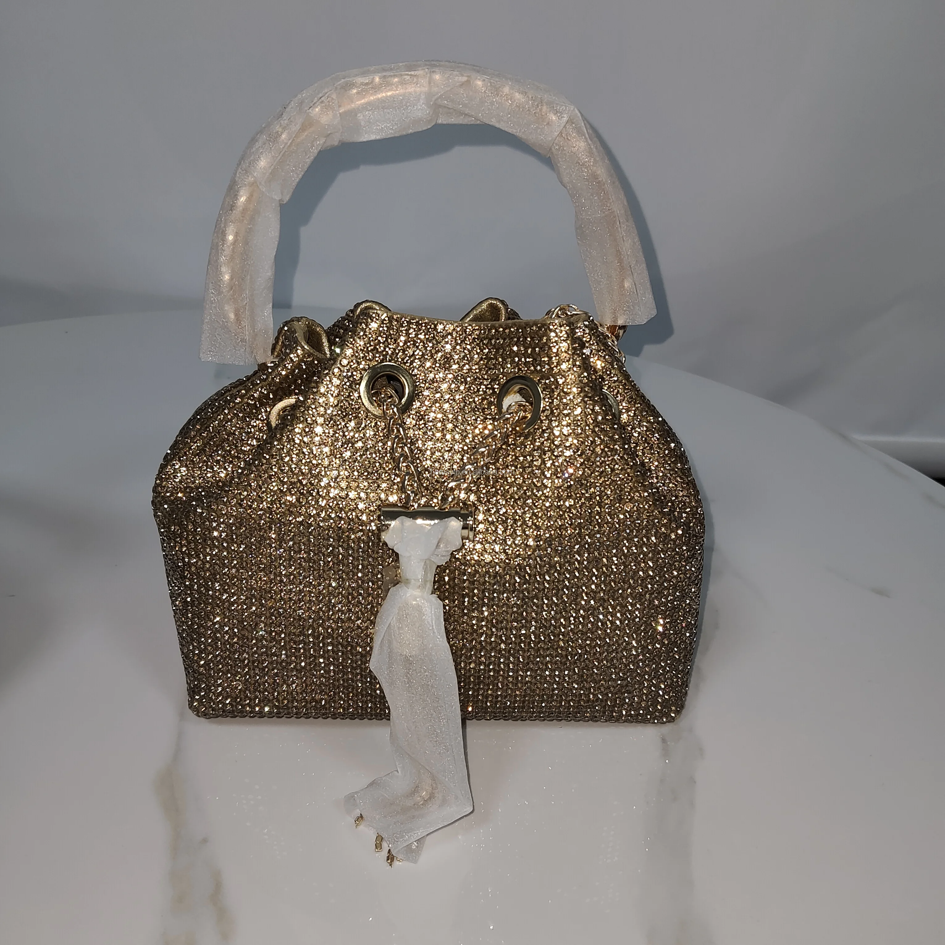 l002 Luxury Diamonds Dinner Party Wedding Purses Crystal Handle Rhinestone Evening clutch Bag