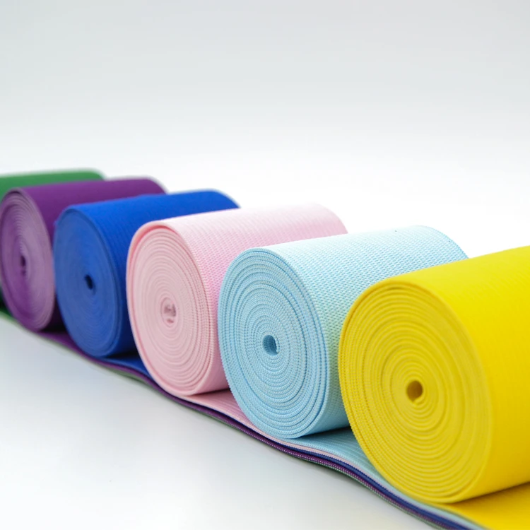 Manufacturer Wholesale Colorful Webbing Sewing Polyester Spandex Elastic Bed Sheet Organizer Band