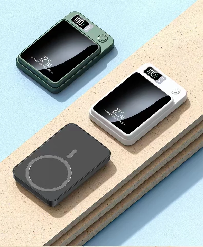 Magnetic Battery Pack 5000mAh Wireless Portable Charger 22.5W Powerbank For iPhone Samsung PD 20W