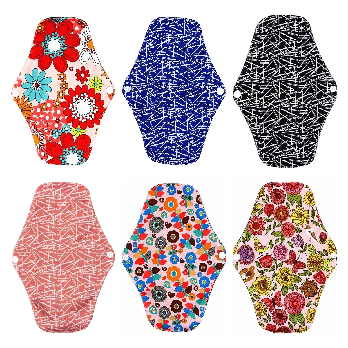 Reusable Sanitary Cloth bamboo anti slip fabric washable cloth menstrual pads Bamboo Women Comfort Sanitary Napkin