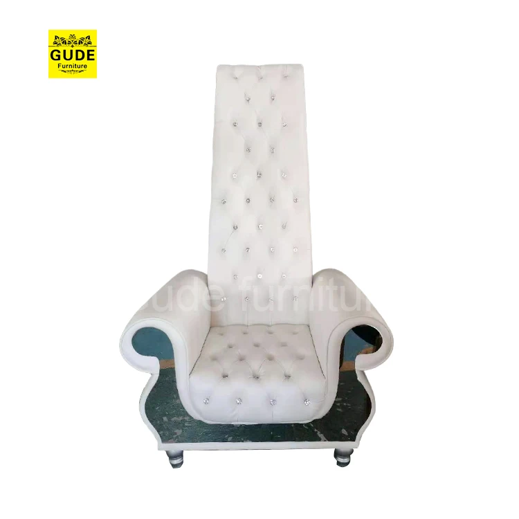 Luxury Wooden Wedding Decoration Furniture Children King Throne High Back Chairs