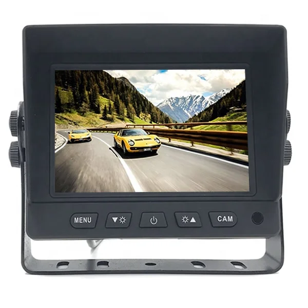 800x480 TFT ЖК-экран 5 дюймов автомобиля зеркало заднего вида монитор 2 канальный видео CVBS сигнала и 1 аудиовход с дистанционным управлением кронштейн
