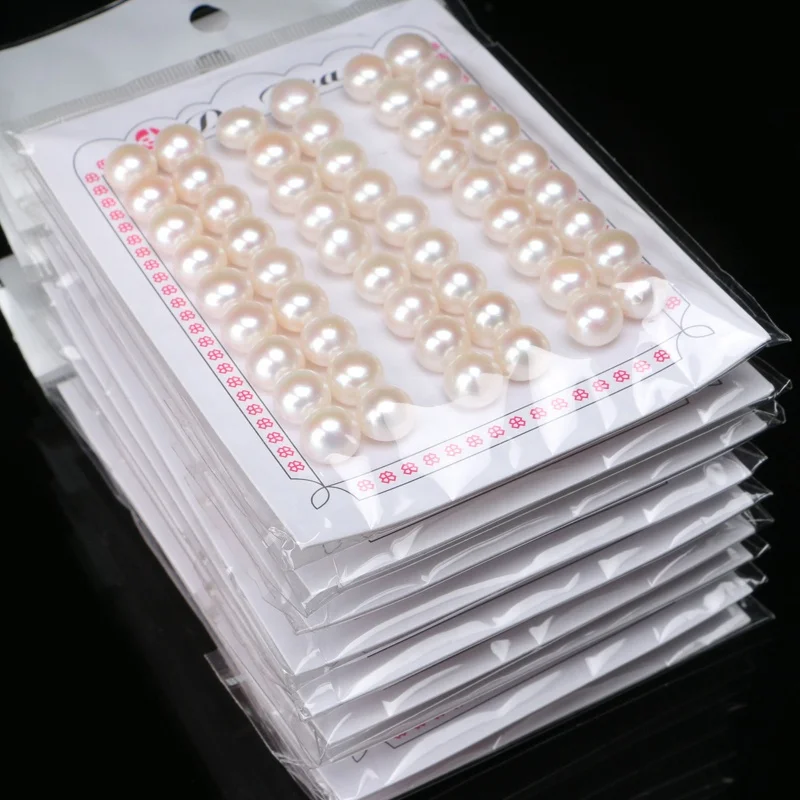 2A-4A Grade Freshwater Pearl Beautiful White 5-6mm Half Drilled Button Natural and Various Styles Loose Pearls