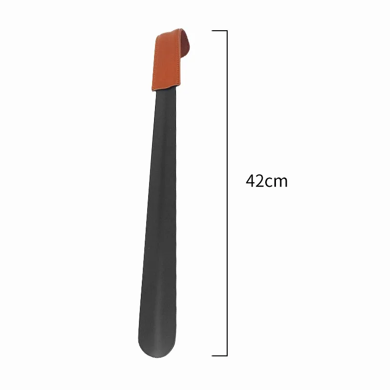 Long Metal Stainless Steel Shoe Helper Lazy Shoe Lifter  Quick Lifts Inserts Shoe Horn Metal Shoehorn With Leather