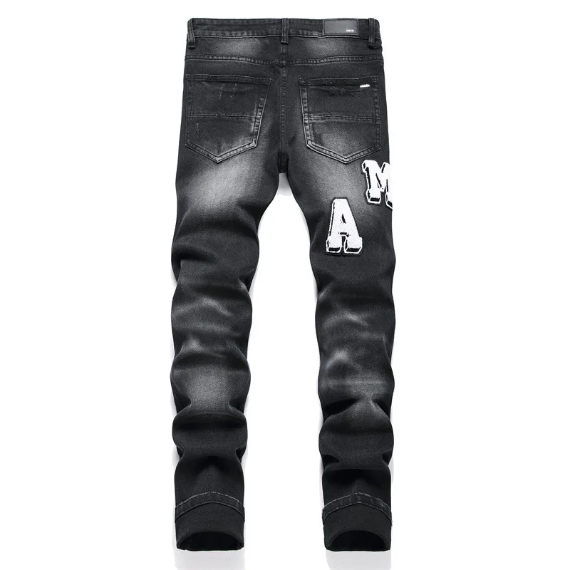 Wholesale Designer denim jeans Casual fashion wash vintage jeans pants for men