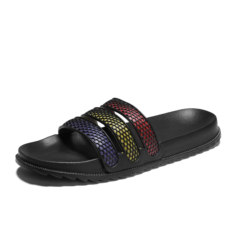 Fashion 2020 Mens Slides Comfort Sports Sandals Beach Casual Summer Shoes, Indoor/Outdoor Flip-Flop Shower Slippers For Men