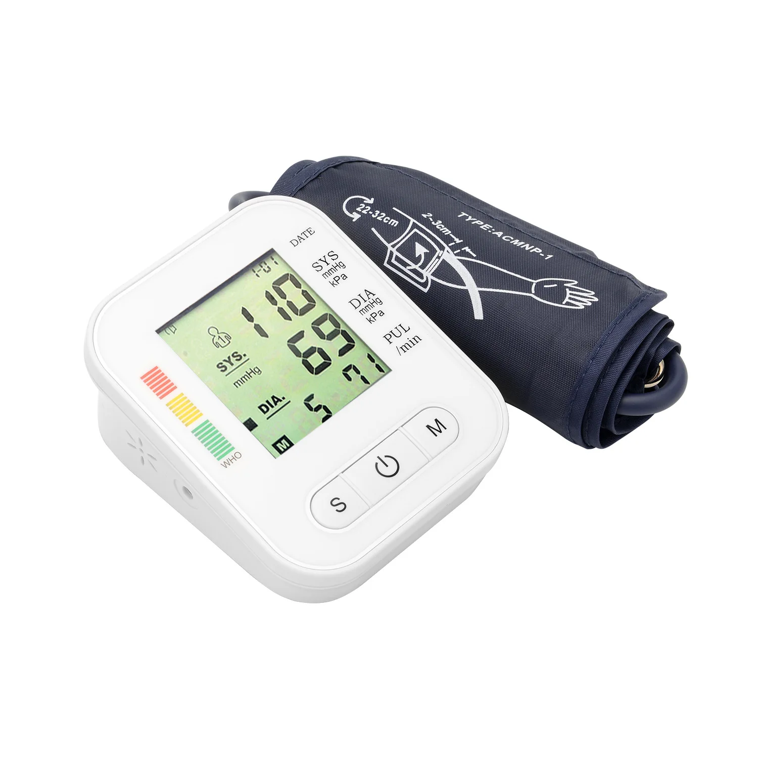 Digital  Blood Pressure Monitor Upper Arm BP Monitor with Cuff High Quality Sphygmomanometer USB Recharge BP Testing Machine